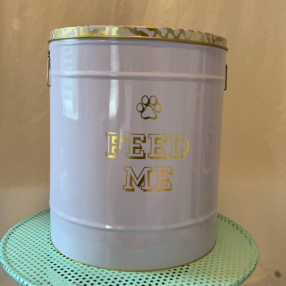 FEED ME XL Fringe Pet Food Storage Tin With Lid - Picture 2 of 15